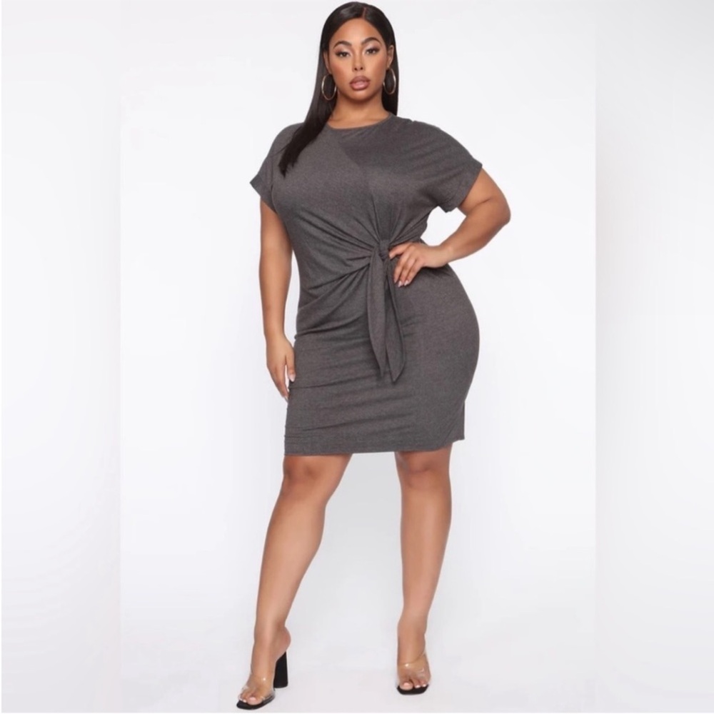 Fashion Nova NWT Gray dress